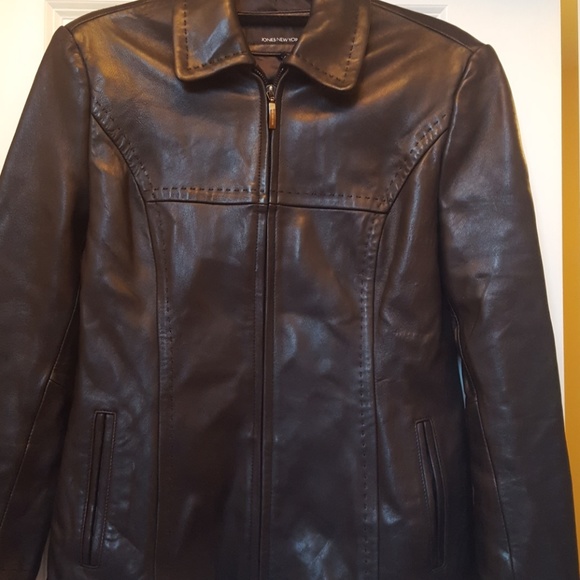 💓Jones New York Leather Jacket💓 - Picture 2 of 5